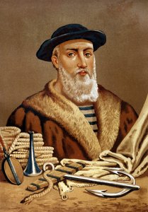 Porträt von Ferdinand Magellan, portugiesischer Navigator (1480-1521). nach „Hombres y Mujeres celebres“. Barcelona 1877 von Unknown artist