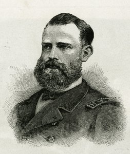 Porträt von Oberleutnant Chipp, der Crew der La Jeannette, für die Mission zum Nordpol. Gravur zur Illustration von „The Journey of the Jeannette“ von Unknown artist