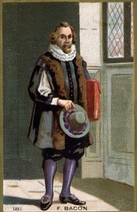 Porträt von Francis Bacon Baron Verulam (1561 - 1626) Staatsmann und englischer Philosoph. Chromolithographie des 19. Jahrhunderts