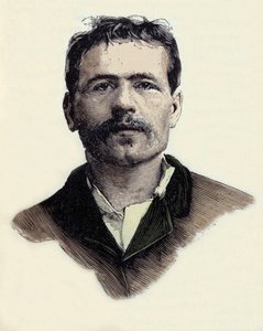 Porträt von Francois Claudius Koenigstein (1859-1892), französischer anarchistischer Terrorist. Gravur des 19. Jahrhunderts von Unknown artist