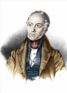 Porträt von François Guizot (1787 - 1874) französischer Politiker und Historiker. Gravur 19. Jahrhundert
