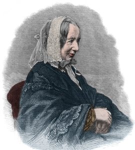 Porträt von Fredrika Bremer (1801-65) (Gravur) eine schwedische Schriftstellerin und feministische Aktivistin von Unknown artist