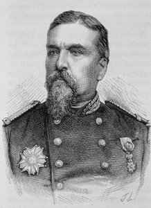 Porträt von General Ducrot (1817 - 1882). Gravur des späten 19. Jahrhunderts in „Histoire de France“ von H. Martin. von Unknown artist