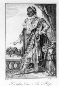 Porträt von General Henry Christophe, König von Haiti, Held der Unabhängigkeit Haitis. Gravur 19. Jahrhundert