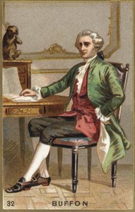 Porträt von Georges Louis Leclerc, Graf von Buffon (1707 - 1788), französischer Naturforscher und Schriftsteller. Chromolithographie 19. Jahrhundert. von Unknown artist