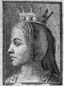Porträt von Gerberge von Sachsen (ca. 913-968 oder 969), Königin von Frankreich, Ehefrau von Ludwig IV. von Übersee
