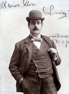 Porträt von Giacomo Puccini im Jahr 1896 (1858-1924), italienischer Komponist