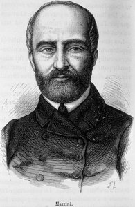 Porträt von Giuseppe Mazzini, italienischer Patriot und Revolutionär (1805 oder 1808 - 1872)
