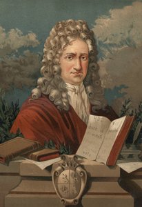 Porträt von Gottfried Wilhelm Leibniz (1646 - 1716) aus „La Ciencia y sus Hombres“ von Louis Figuier. Barcelona 1881
