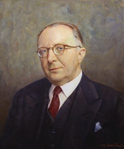 Porträt von Guido Ucelli, Gründer des Leonardo da Vinci Nationalmuseums für Wissenschaft und Technologie in Mailand von Unknown artist