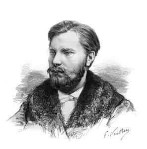 Porträt von Guillaume Alexandre (Guillaume-Alexandre), Prinz von Oranien, der 1884 starb. Gravur in „Le Monde Illustré“ von Unknown artist