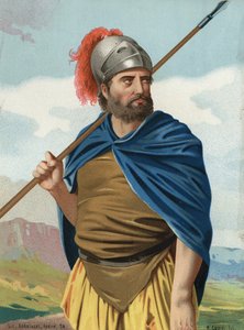 Porträt von Hannibal, karthagischer Feldherr (247 v. Chr. - 183 v. Chr.). Nach „Hombres y Mujeres celebres“. Barcelona 1877