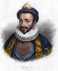 Porträt von Heinrich III. (1551 - 1589), König von Frankreich. Gravur 19. Jahrhundert von Unknown artist