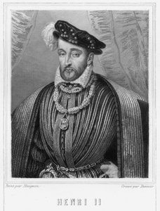 Porträt von Heinrich II. (1519-1559), König von Frankreich - in „Histoire des Français“ von Lavallée, Gravur, sd. von Unknown artist