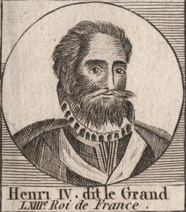 Porträt von Heinrich IV. (1553-1610) König von Frankreich - Porträt von Heinrich IV. (1553-1610) König von Frankreich - Gravur aus „Instruction sur l