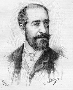 Porträt von Henry de Pène (gestorben 1888), Chefredakteur des „Gaulois“, einer politischen und sozialen Zeitung der reichen französischen Gesellschaft des späten 19. Jahrhunderts