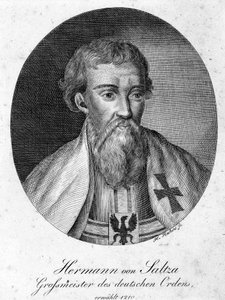 Porträt von Hermann von Salza (1170 - 1239), Großmeister des Deutschen Ordens. von Unknown artist