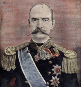 Porträt von Seiner Majestät Georg I. (1863-1913), König von Griechenland. Gravur von 1895.