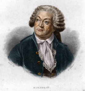 Porträt von Honoré Gabriel Riqueti, Graf von Mirabeau (1749-1791), französischer Politiker von Unknown artist