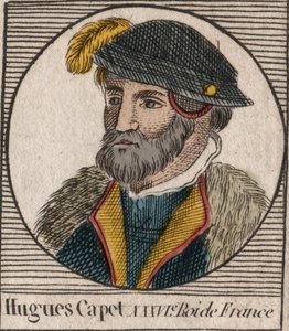 Porträt von Hugo I. Capet (ca. 941-996), Herzog von Frankreich und dann König von Frankreich - Gravur aus „Anleitung zur Geschichte Frankreichs“ von Charles Constant Le Tellier 1821