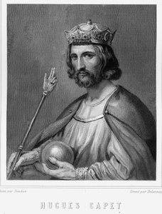 Porträt von Hugues I. Capet (ca. 941 - 996), Herzog von Frankreich und dann König von Frankreich - in „Histoire des Français“ von Lavallée, Gravur, sd von Unknown artist