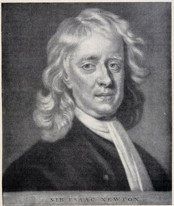 Porträt von Isaac Newton, nah am Original, das im Berliner Observatorium aufbewahrt wird von Unknown artist