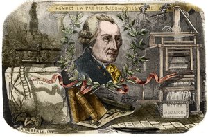 Porträt von Jacques de Vaucanson (1709-1782), französischer Mechaniker und Erfinder von Automaten. Gravur von 1857 in „Le Musée Des Sciences“