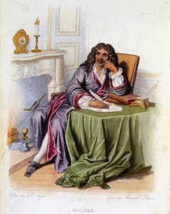 Porträt von Jean-Baptiste Poquelin dit Molière, französischer Dramatiker und Schauspieler (1622-1673) - in „Le Plutarque français“, Ed. Mennechet von Unknown artist