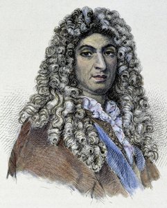 Porträt von Jean Baptiste Lully (Giovanni Battista Lulli) (1632-1687) - Gravur