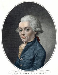 Porträt von Jean Pierre Blanchard (1709 - 1853), französischer Luftfahrtpionier