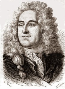 Porträt von John Law (1671 - 1729), schottischer Finanzier, der 1720 den Bankrott verursachte (Ereignis der Quincampoix-Straße)