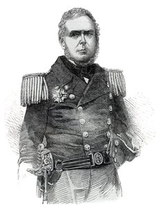 Porträt von John Pascoe Grenfell (1800-1869) Marineoffizier und Diplomat des Kaiserreichs Brasilien - Gravur 1852