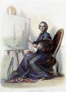Porträt von Joseph Vernet, französischer Maler, Zeichner und Bildhauer (1714 - 1789) - in "Le Plutarque français", Ed. Mennechet