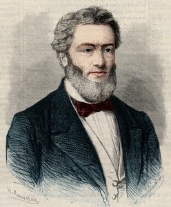 Porträt von Jules Favre (1809-1880), französischer Politiker und Anwalt. Gravur in „L