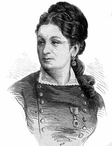 Porträt von Juliette Dodu (1848-1909) Heldin des Krieges von 1870.