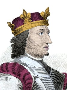 Porträt von König Etienne (Stephen) dit de Blois (1096-1154), letzter normannischer König von England