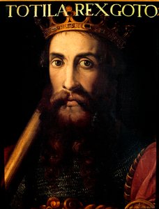 Porträt von König Ostrogoth Totila oder Baduila. Gemälde. von Unknown artist
