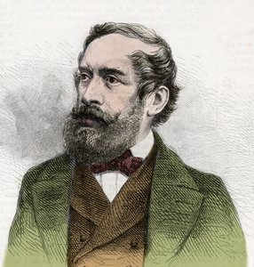 Porträt von Lajos Kossuth (1802-1894), ungarischer Politiker - Gravur aus „The Illustrous World“