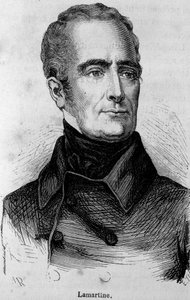 Porträt von Lamartine, französischer Dichter (1790 - 1869)