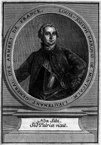 Porträt von Louis Joseph Marquis de Montcalm (1712-1759), Generalleutnant der Armeen Frankreichs, berühmt für seine Eroberung von Quebec von Unknown artist