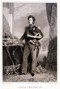 Porträt von Louis Philippe I., König der Franzosen - Gravur von Unknown artist
