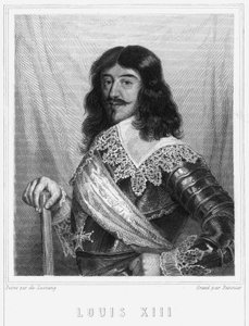 Porträt von Ludwig XIII. (1601 - 1643), König von Frankreich - in „Histoire des Français“ von Lavallée, Gravur, undatiert.