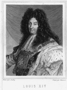 Porträt von Ludwig XIV. (1638 - 1715), König von Frankreich - in „Histoire des Français“ von Lavallée, Gravur, sd. von Unknown artist