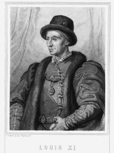 Porträt von Ludwig XI (1423 - 1483), König von Frankreich - in „Histoire des Français“ von Lavallée, Gravur, sd