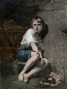 Porträt von Louis XVII (1785-1795) im Gefängnis des Tempels, Paris