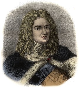 Porträt von Louis de Rouvroy, Herzog von Saint-Simon - französischer Soldat, Diplomat und bekannter Tagebuchschreiber - Porträt von Louis de Rouvroy, Herzog von Saint-Simon (1675-1755) Memorialist