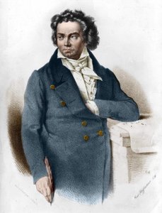 Porträt von Ludwig van Beethoven (1770 - 1827) Gravur des 19. Jahrhunderts von Unknown artist