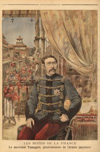 Porträt von Marschall Yamagata Aritomo (1838-1922), einem japanischen Soldaten und Politiker, er kommandierte Japans erste Armee während des Krieges gegen China im Jahr 1894. Gravur in „Le petit journal“ 10/05/1896. Selva Sammlung. von Unknown artist