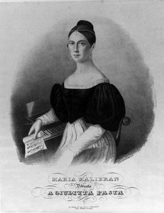 Porträt von Maria Garcia genannt die Malibran, Sängerin. Gravur gewidmet Giuditta Pasta
