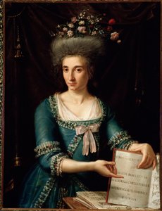 Porträt von Maria Rosa Coccia (1759-1833) italienische Cembalistin und Komponistin Anonymes Gemälde. Um 1800. Bologna, civico museo bibliografico